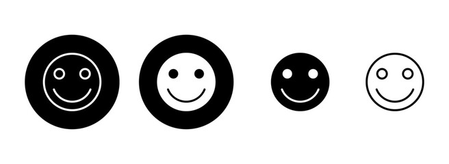 Fototapeta premium smile icon set illustration. smile emoticon icon. feedback sign and symbol