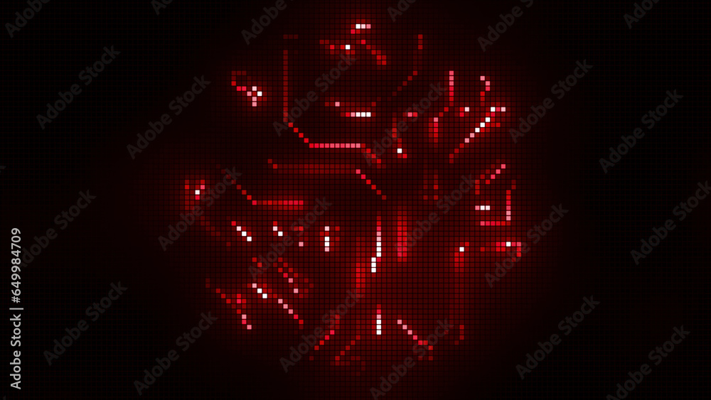 Poster future ai tech machine learning, brain outline circuit board and data flow. motion. concept of artif