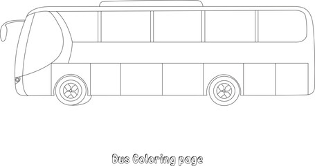 Bus coloring page, Bus coloring book
