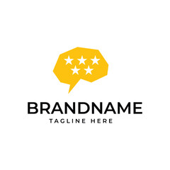 Brain logo combined with 5 stars