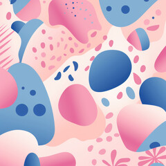 Seamless pattern with abstract spots and spots. Vector illustration.