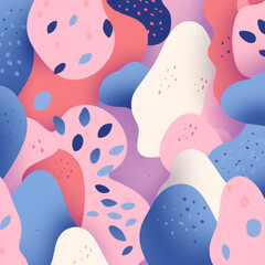 Soothing Abstract Background with Smooth Shapes, Seamless pattern with abstract spots and spots.