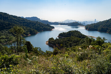 Fototapeta na wymiar Hong Kong Shing Mun Reservoir