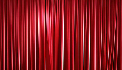 Luxurious red drape curtains. Award ceremony stage curtain. red curtains.