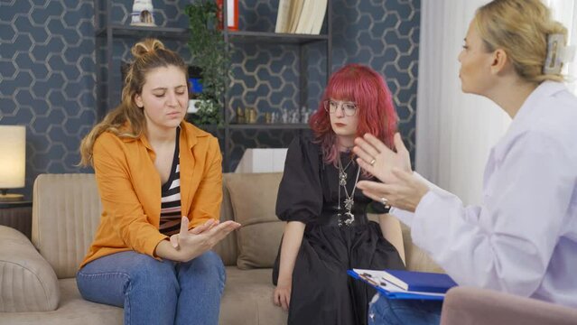 The shy patient finds it difficult to explain the traumas to the doctor.