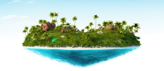 Heart shaped paradise island