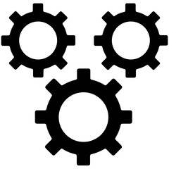 Gear setting symbol icon vector image. Illustration of the industrial wheel mechine mechanism design image