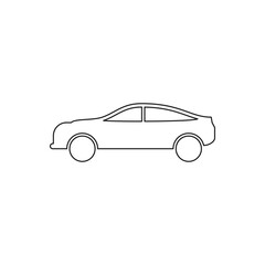 car icon isolated on white background from free time collection. car icon thin line outline linear car symbol for logo, web, app, UI. car icon simple sign. vector illustration