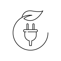 Eco energy icon design. isolated on white background. vector illustration