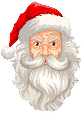 Angry Old Man in Santa Claus Outfit