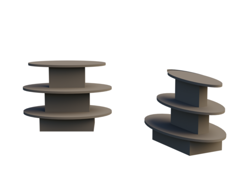 isolated display retail rack