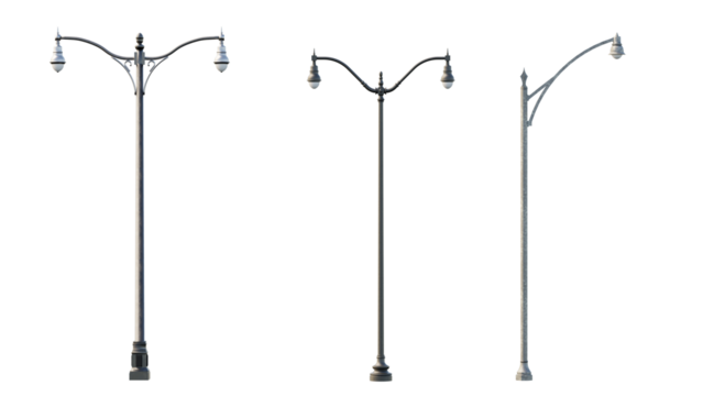 isolated set of street light