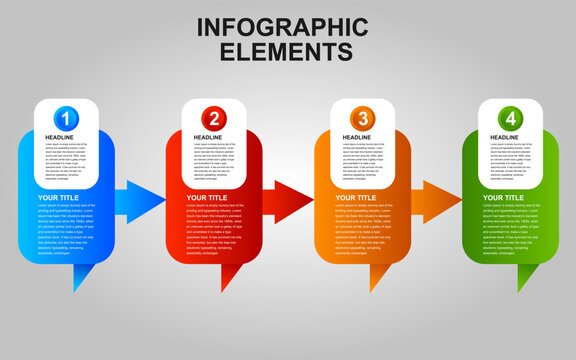 infographic template design with 4 steps. infographic design for presentations, banners, infographs and posters