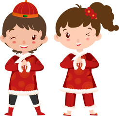 Cute kids for Chinese New Year