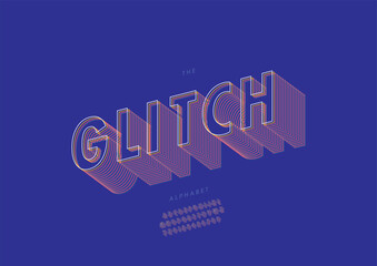 Fototapeta premium Vector of stylized modern font and alphabet