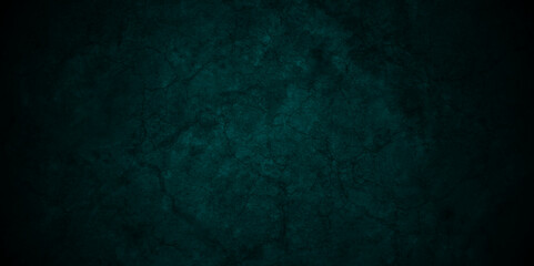 Grunge Stonegreen black texture background. Dark green and black cement, concrete grunge. Tile gray, Marble pattern, Wall black background. Empty black green concrete stone surface texture.
