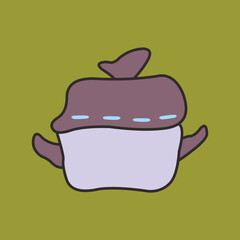 vector element design of a cooking pan