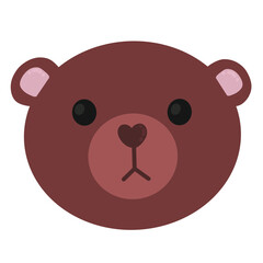 Teddy Bear Head Cartoon illustration Cute Bear Bear Sticker Cute Element Cute Animal Animal Sticker