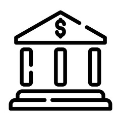 bank Line Icon