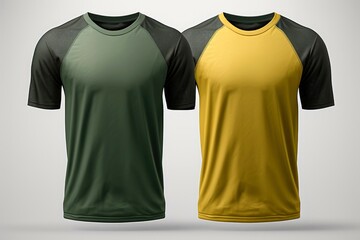 Mockup sports football team uniforms multicolors shirt - obrazy, fototapety, plakaty