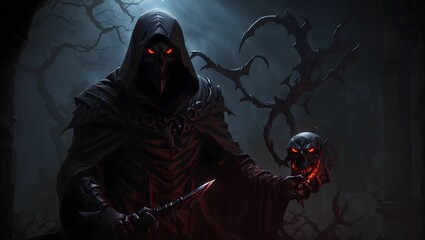 Grimm Reaper in a dark background