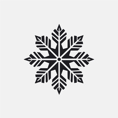 simple logo of snow flakes, vector art