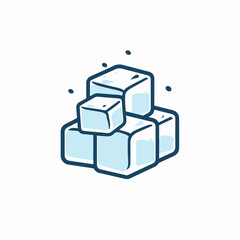 simple logo of ice cube