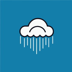 simple logo of rain