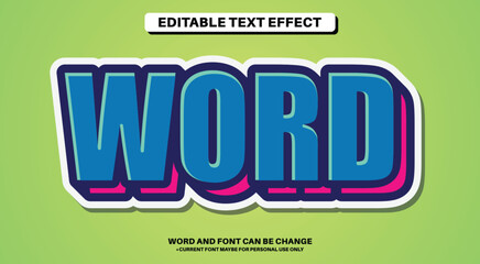 Editable Sticker Text Effect