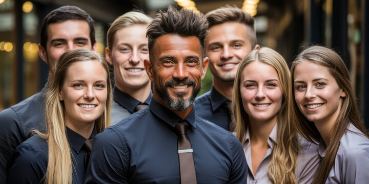 portrait of Business Operations Specialists team working together