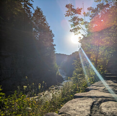 The Lower Falls in Letchworth State Park in New York 