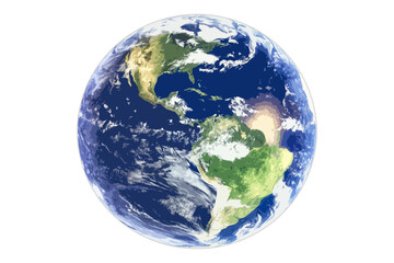 南北アメリカ大陸を中心とした地球のイラスト