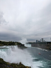 View of the Niagara Falls from the American side.