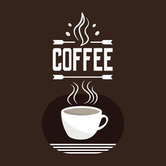 modern flat coffee cafe icon logo vector illustration