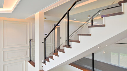 Luxury homes usually have stairs inside the house