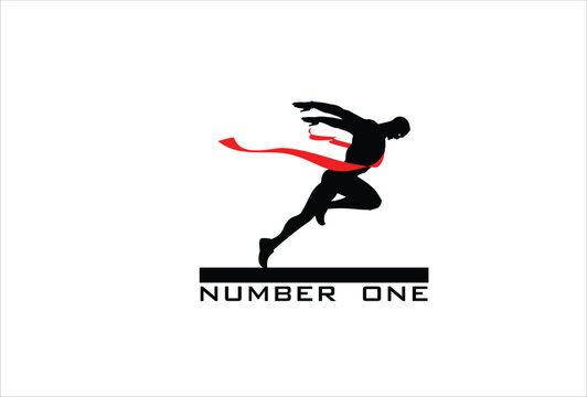 number one, finish line, winner.