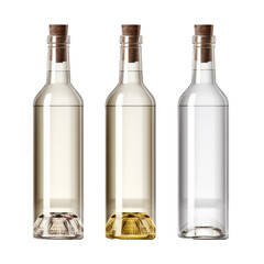 Bordolese - bottle of white set isolated on a transparent background