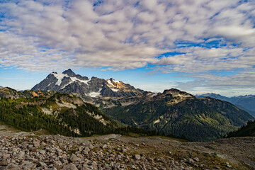 landscape with blue sky