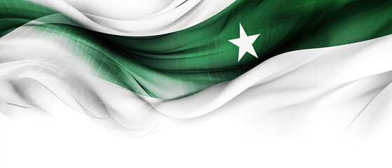 14th of August Pakistan Independence Day waving Background, AI Generated