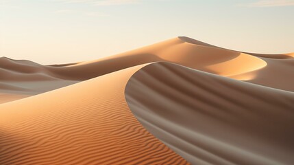 A stunning desert landscape with rolling sand dunes