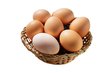 Eggs In Basket On Transparent Background Png