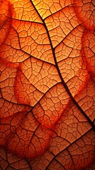 The intricate texture of a leaf up close