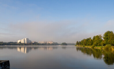 Fototapeta na wymiar Ivano-Frankivsk lake in the morning
