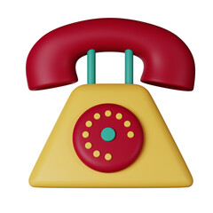 Telephone 3D Icon Illustration