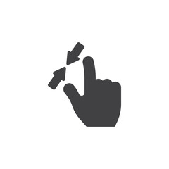 Zoom out gesture vector icon