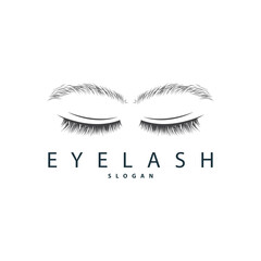 Simple Eyelash Logo Minimalist Abstract Design Templet Illustration Symbol