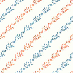 Seamless floral vine pattern in a diagonal stripe fashion, great for wallpaper, gift wrapping paper, shirts, skirts, vintage fashion, baby clothing and baby decor, blankets, bedding and more.