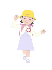学校　小学一年生　入学式　女の子