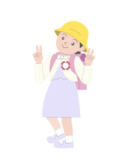 学校　小学一年生　入学式　女の子