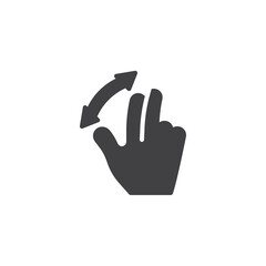 Finger swipe gesture vector icon